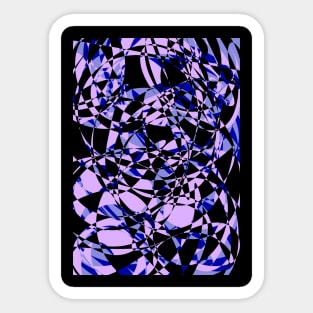 Purple and Black Abstract Geometric Pattern Sticker